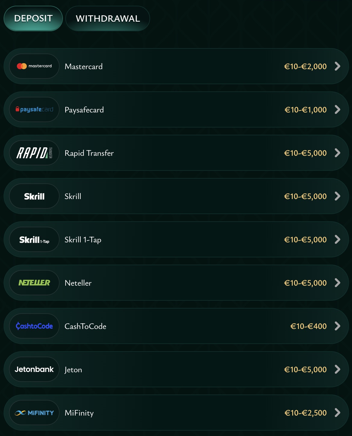 Cashed metode uplate
