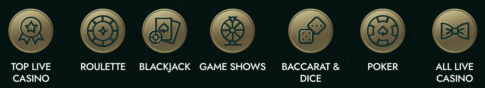 Cashed Kategorije kasina uživo